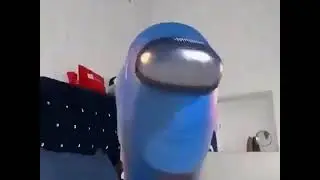 man drink a potion and turn into amogus
