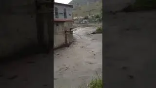 Саситли. Грязевой поток после проливного ливня