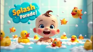 Bath Time Splash Parade  | Fun Toddler Bath Song with Rubber Ducks & Toys | Cartoon Paradise