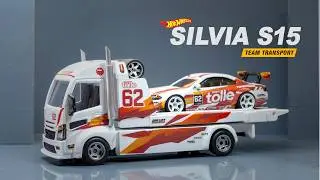 Hot Wheels Custom Nissan Silvia S15 with Transport Truck