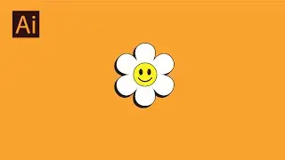 Adobe illustrator tutorial - how to make daisy flower sticker in illustrator