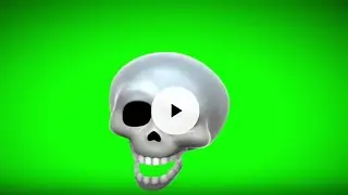 Skull emoji green screen 1080p HD editing resource download TRENDING!!!
