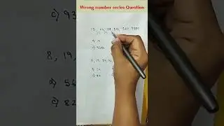 Wrong Number Series Question for IBPS Clerk , PO, SSC | #wrongnumberseries  #ssccgl #bankpo
