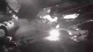 Появилось видео скручивания номеров со сбившего полицейского «Мерседеса»