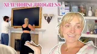 NEW House progress! Organizing & hanging our TV!