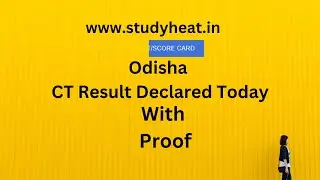 Odisha CT Result Declared Today | Odisha CT result | Odisha CT Cut-Off