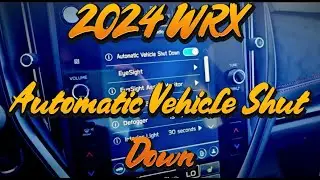 2024 Subaru WRX Automatic Shut Off
