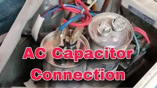 Air conditioning compressor capacitor Wairing