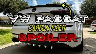 VW PASSAT - How To Install The BEST Fitting Rear SPOILER - Real Carbon Fiber