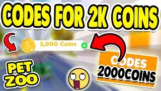 *NEW* ALL WORKING ROBLOX PET ZOO CODE FOR 2k COINS 🐤