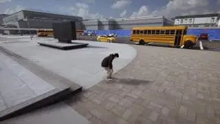 Ollie over 2 barrels to 3 grinds!