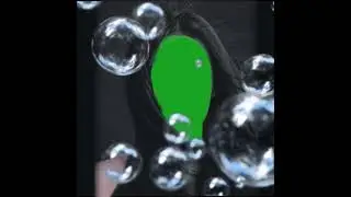 Bubble Girl - Green Screen Face