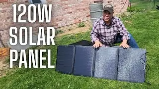 Portable Solar Panel for Power Station | NECESPOW 120W Portable Solar Panel