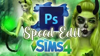 Photoshop Speed Edit ⏰  | Sims 4 Digital Art
