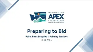Preparing to Bid - Paint, Paint Supplies and Painting Services #19722