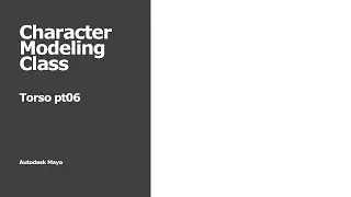 Character Modeling - Torso pt06