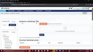 Backup Old Class and Restore from within New Class   Moodle