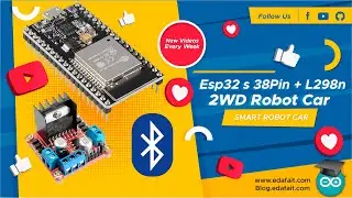 Arduino robot car 2 wheels - control by Bluetooth