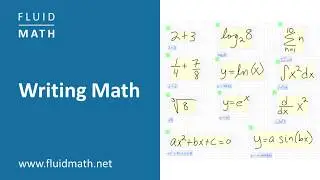 Writing Math in FluidMath with Math Handwriting Recognition