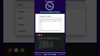 HTML Autocomplete Input 👨🏼‍💻🤩 | Your Code School 