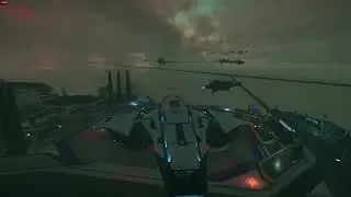 Star Citizen Scorpius & Spirit A1 leaving Crusader platform