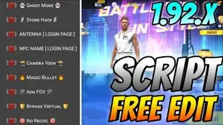 Script Free Edit Bypass Virtual Anti Blacklist Free Fire 1.92.x | Magic Bullet | Ghost Hack | Stone