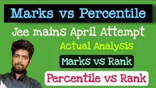 Jee mains 2021: Marks vs Percentile vs Rank April Attempt|| percentile vs rank|| Marks vs percentile