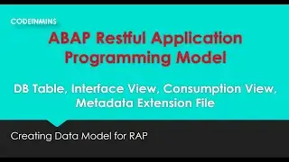 Part 2 : ABAP Restful Application Programming Model (Modeling)