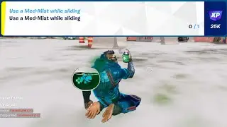 Use a Med-Mist while sliding Fortnite