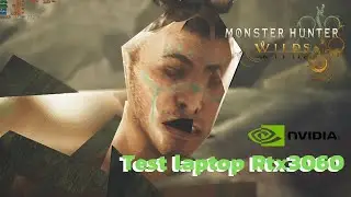monster hunter wilds beta test - spec test - rtx 3060 - my laptop run this game like this