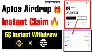 Aptos Airdrop Instant Claim & Instant Withdraw 🔥 Earn 5$ Instant Apt Airdrop