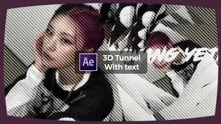 ✧3D Tunnel With Text Tutorial on After Effects✧
