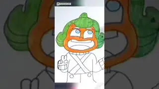 Menggambar dan mewarnai karakter kartun Oompa Loompa 1971, part 1 #shorts
