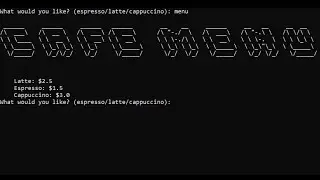 Coffee Machine | Python Project