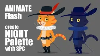 Adobe Animate - Creating a night-time palette with Symbol Palette Control