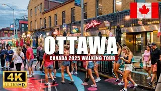 Ottawa Canada 🇨🇦 4K UltraHD (HDR) 60 fps Saturday Walking Tour