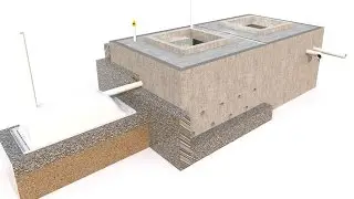 Септик и фильтрационный колодец в 3D