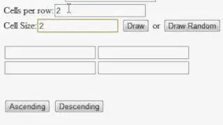 HTML and javascript sorting program