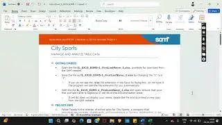 Excel Module 5 End of Module Project 1 City Sports | MANAGE AND ANALYZE TABLE DATA 
