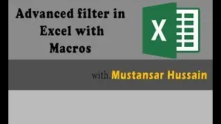 Advanced filter in excel with macros