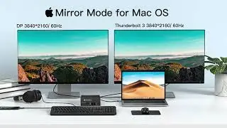 HOPDAY Thunderbolt 3 Dock, 18 in 1 Thunderbolt Docking Station Dual Monitor with Dual 4K@60Hz