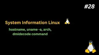 System information of Linux System hostname, uname -a, arch, dmidecode command PART-28