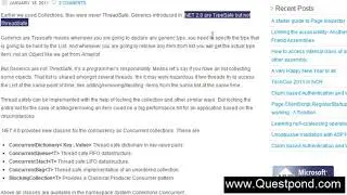 What are concurrent generic collections in c# || concurrent generic collections in c#