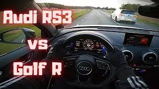 Golf R Thinks He’s Fast But... (Audi RS3)