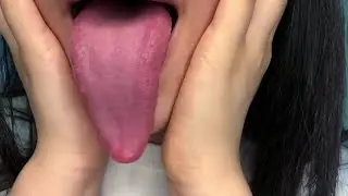 Long tongue ASMR