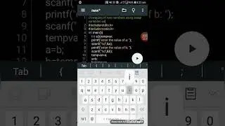 Swapping of two numbers using third variable in C language