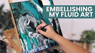 How to Fix and Enhance a Dried Acrylic Pour |  Paint with me 🎨 Abstract Fluid Art