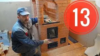 Печь для дачи (шведка) пошагово, как сложить печь для дачного домика, печь без порядовки  часть 13