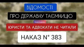НАКАЗ 23 12 2020  № 383 і ДО ЧОГО ТУТ ТЦК