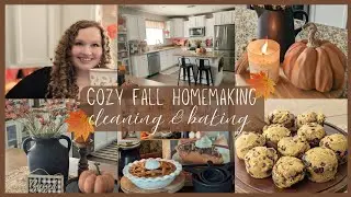 🍂 COZY FALL MORNING HOMEMAKING MOTIVATION│GETTING THINGS DONE│FALL BAKE & CLEAN WITH ME │FALL 2024